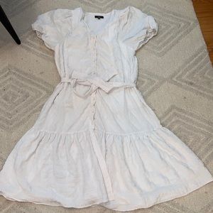 Lulus Women’s White Dress Puffy Sleeve | XL, Extra Large